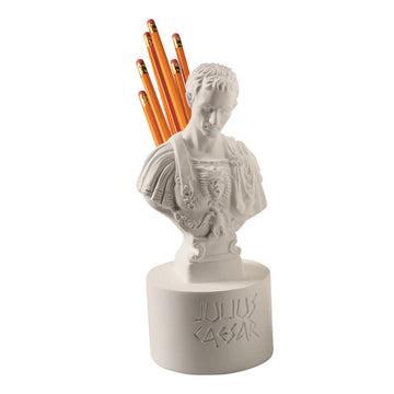Ides of March Pencil Holder,Julius Caesar Bust Statue Pen Holder