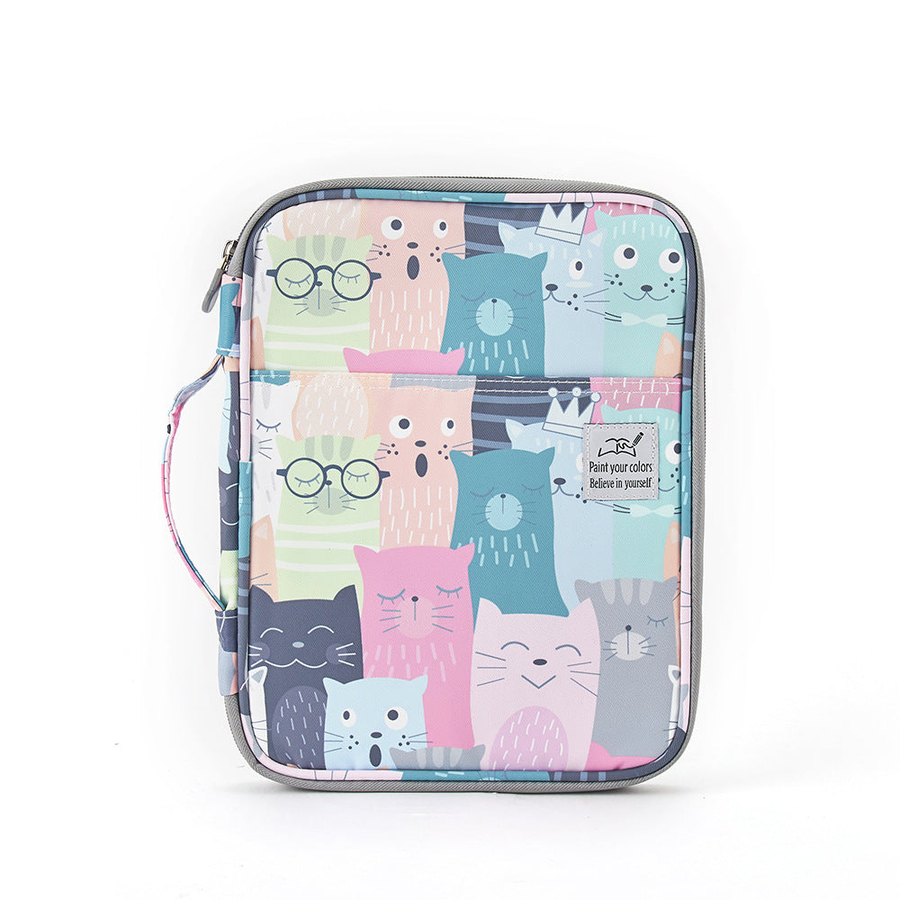 Cat Pattern 192 Slots Colored Pencil Case B