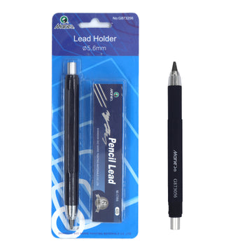 5.6mm Mechanical Pencil Lead Holder Clutch with 6pcs 4B Pencil Leads