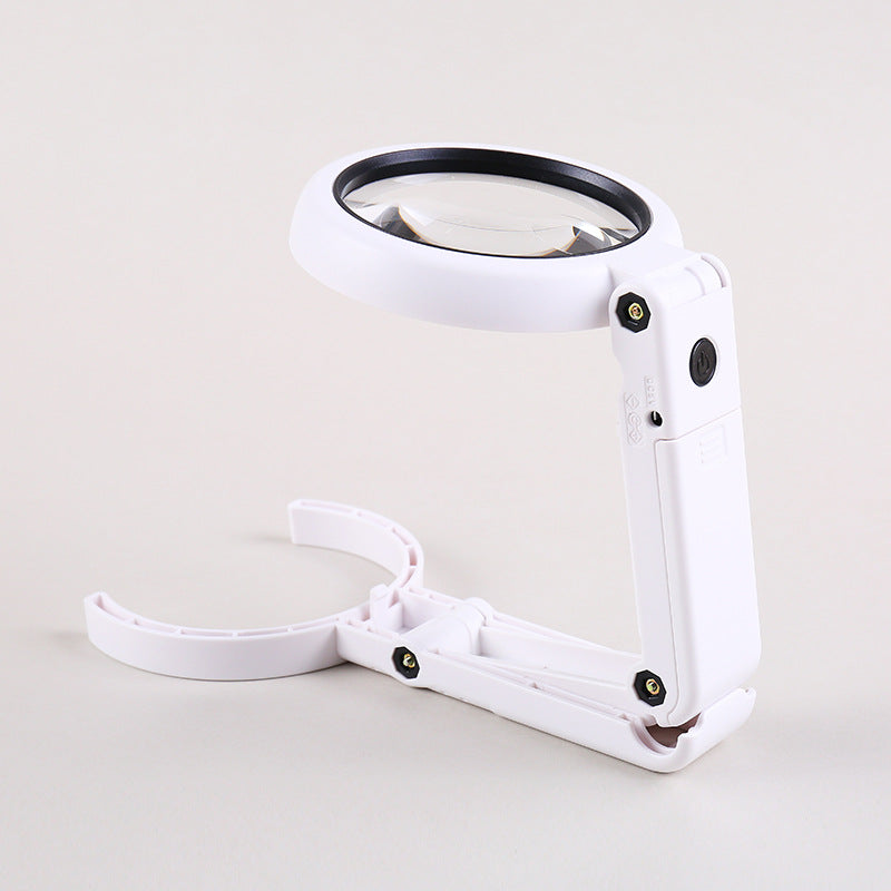 10X Magnifying Glass 8 LED Lighted Desktop Magnifier for Reading,Craft
