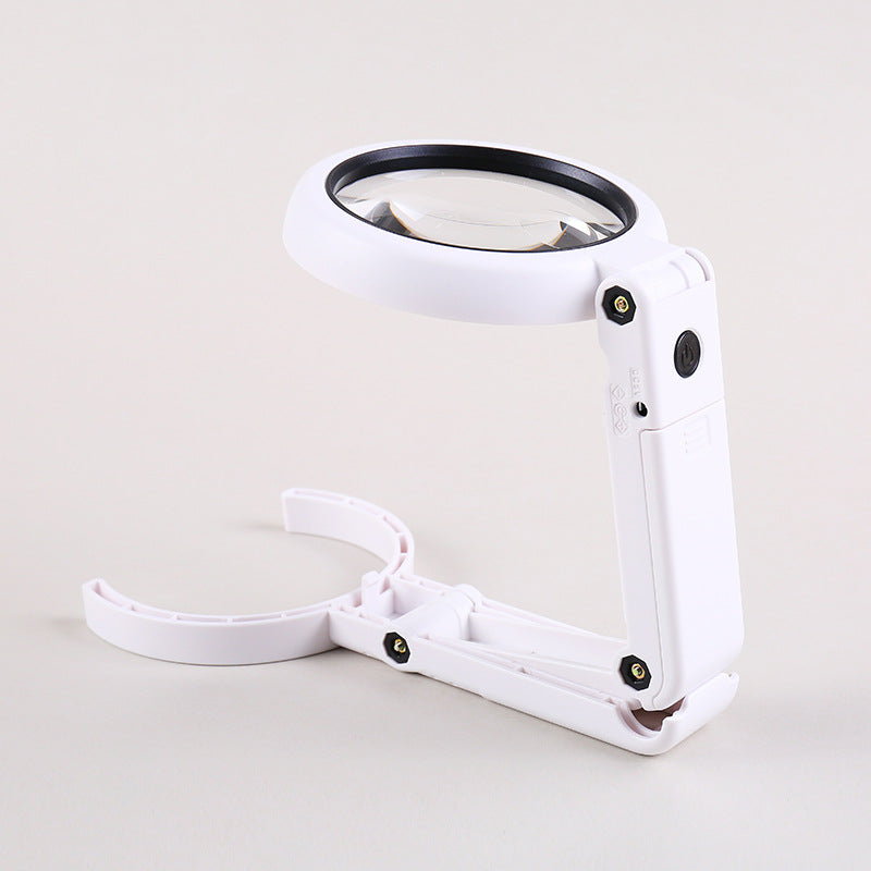 10X Magnifying Glass 8 LED Lighted Desktop Magnifier for Reading,Craft