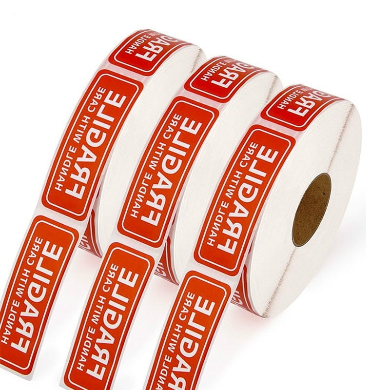 Fragile 1"x3" Handle with Care Shipping Stickers,500 Labels Per Roll