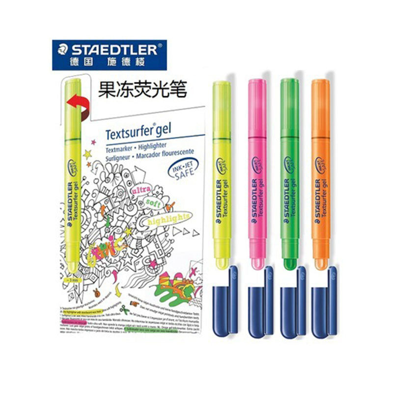 Staedtler 264 Highlighter Textsurfer Gel,Fluorescent Color,4 Pack