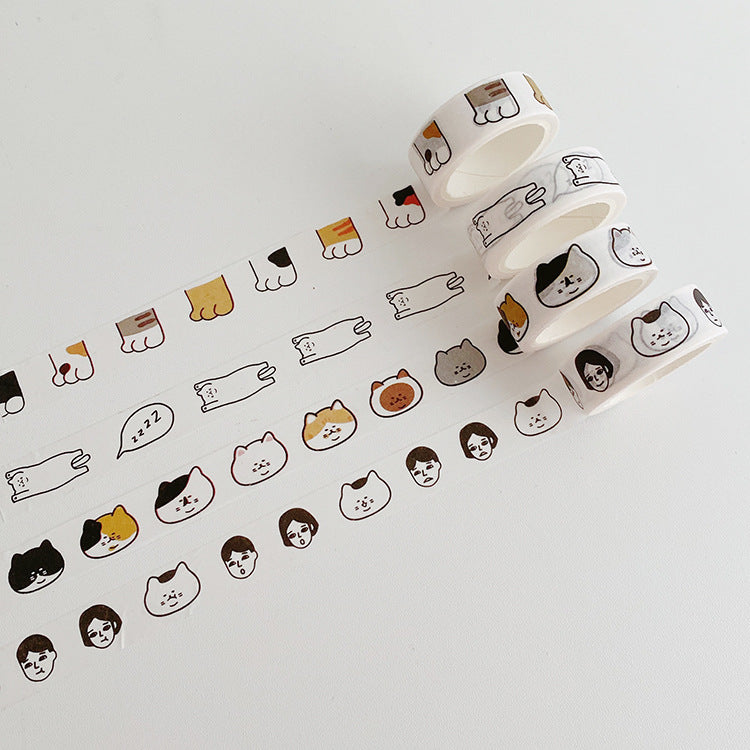 Cute Cat Themed Washi Tape 4 Pack