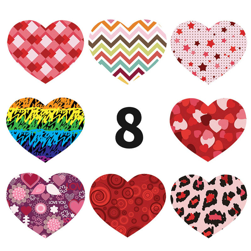1000pcs Love Heart Stickers 1 inch