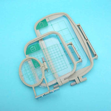 Embroidery hoop frame set with three hoop sizes for Brother NV500 embroidery machine