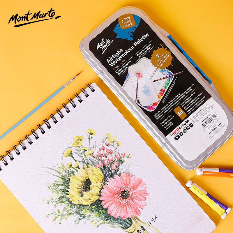 Mont Marte Airtight Watercolor Palette 18 Slot