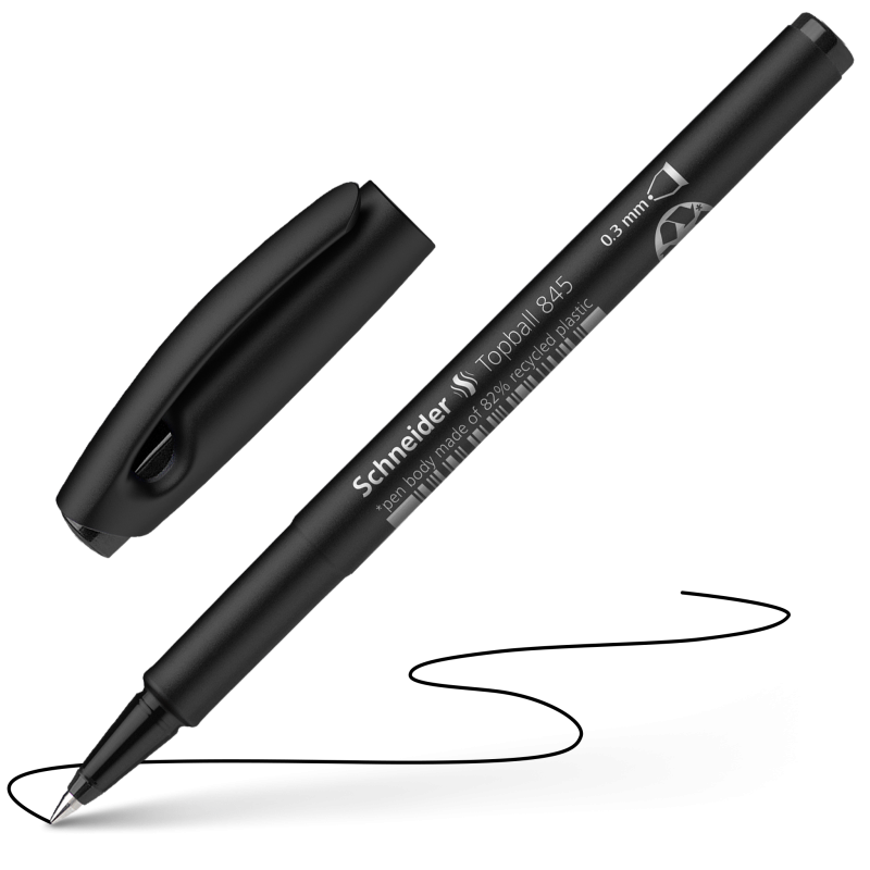 Schneider Topball 845 rollerová tužka 0.3mm černý/modrý/červený inkoust 3 kusy