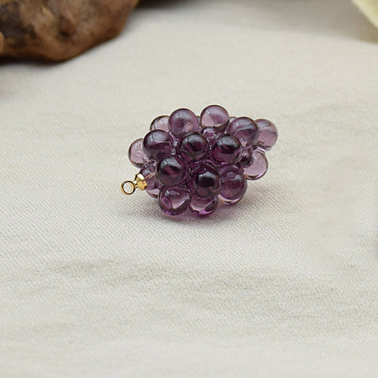 10pcs 3D Resin Grape Charms for Jewelry Making Bracelets Necklace Clear Purple