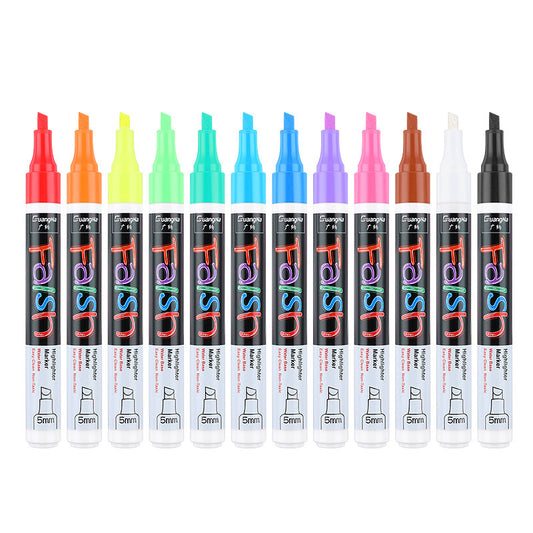 Guangna Dry Erase Markers,12 Color White Board Chisel Tip Markers