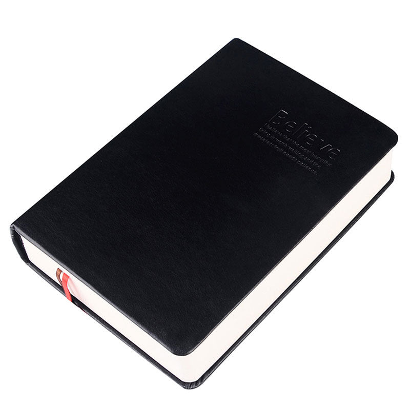 Believe Bible-Style Notebook A6 Vintage PU Leather Journal White Edge