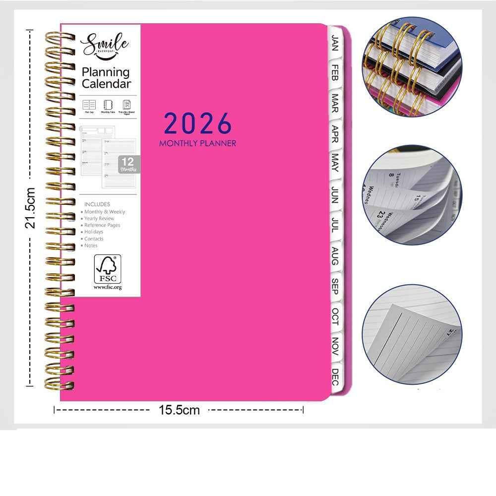 2026 Weekly and Monthly Planner Calendar A5