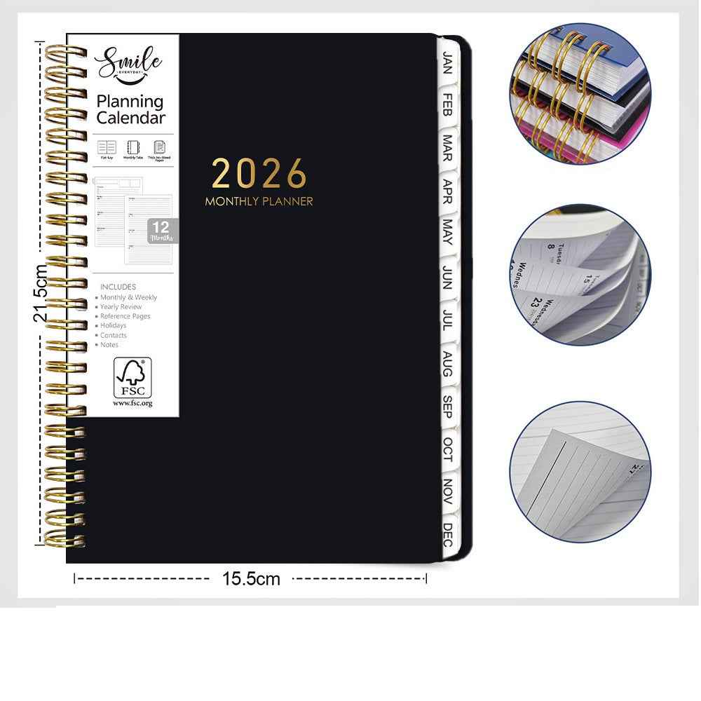 2026 Weekly and Monthly Planner Calendar A5