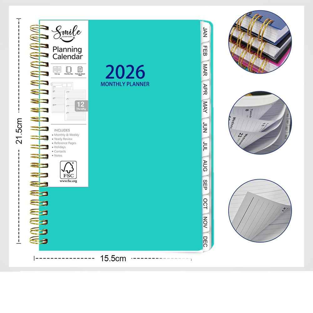 2026 Weekly and Monthly Planner Calendar A5