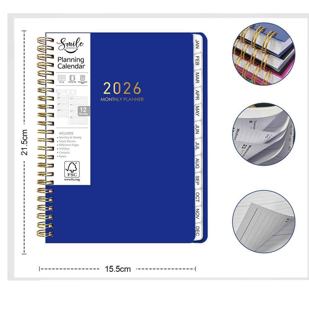 2026 Weekly and Monthly Planner Calendar A5