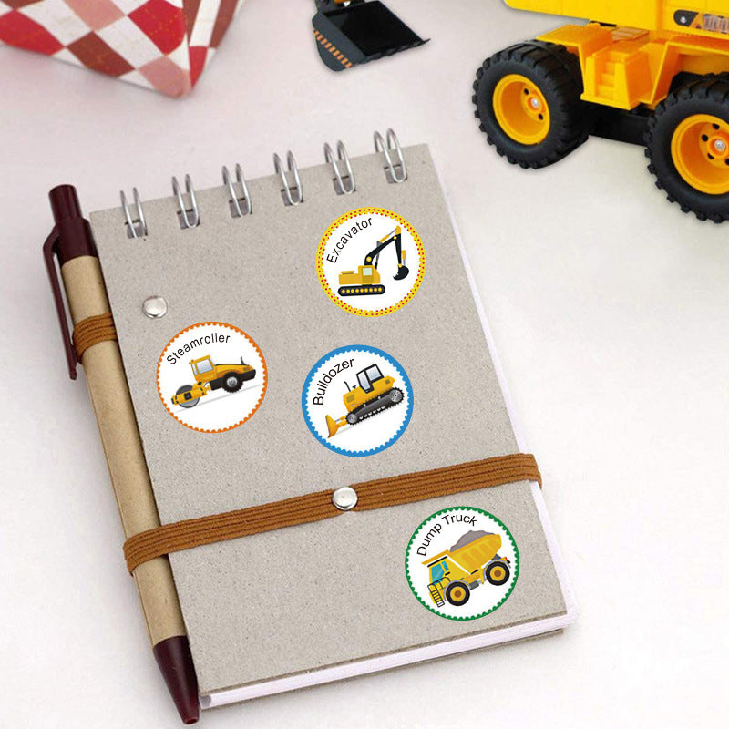 500 Pieces Truck Stickers for Kids 1.5 INCH