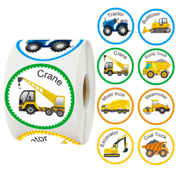 500 Pieces Truck Stickers for Kids 1.5 INCH - TTpen