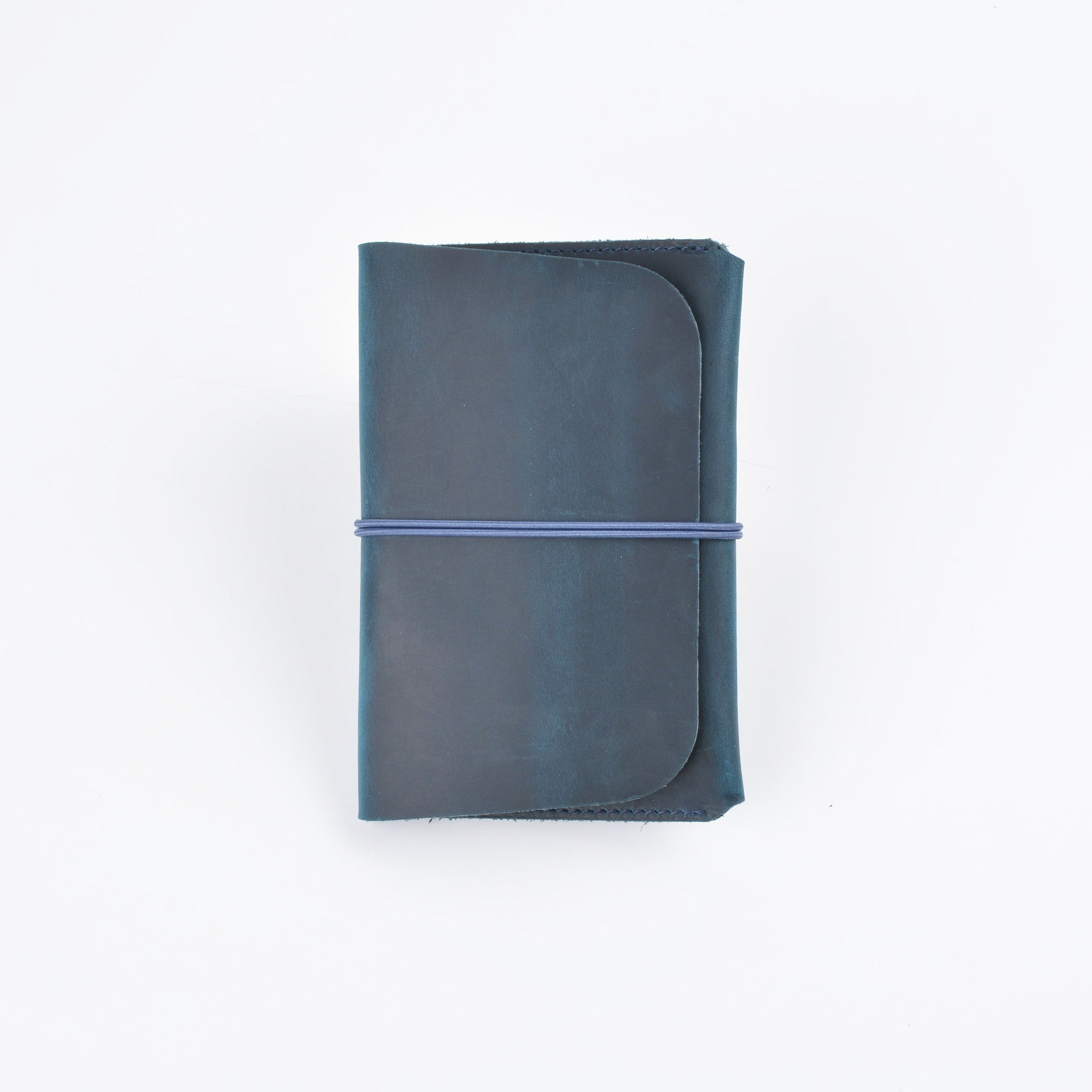 Genuine Leather Passport Card Holder Travel Wallet Blue