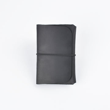 Genuine Leather Passport Card Holder Travel Wallet Black