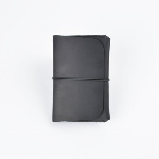 Genuine Leather Passport Card Holder Travel Wallet Black