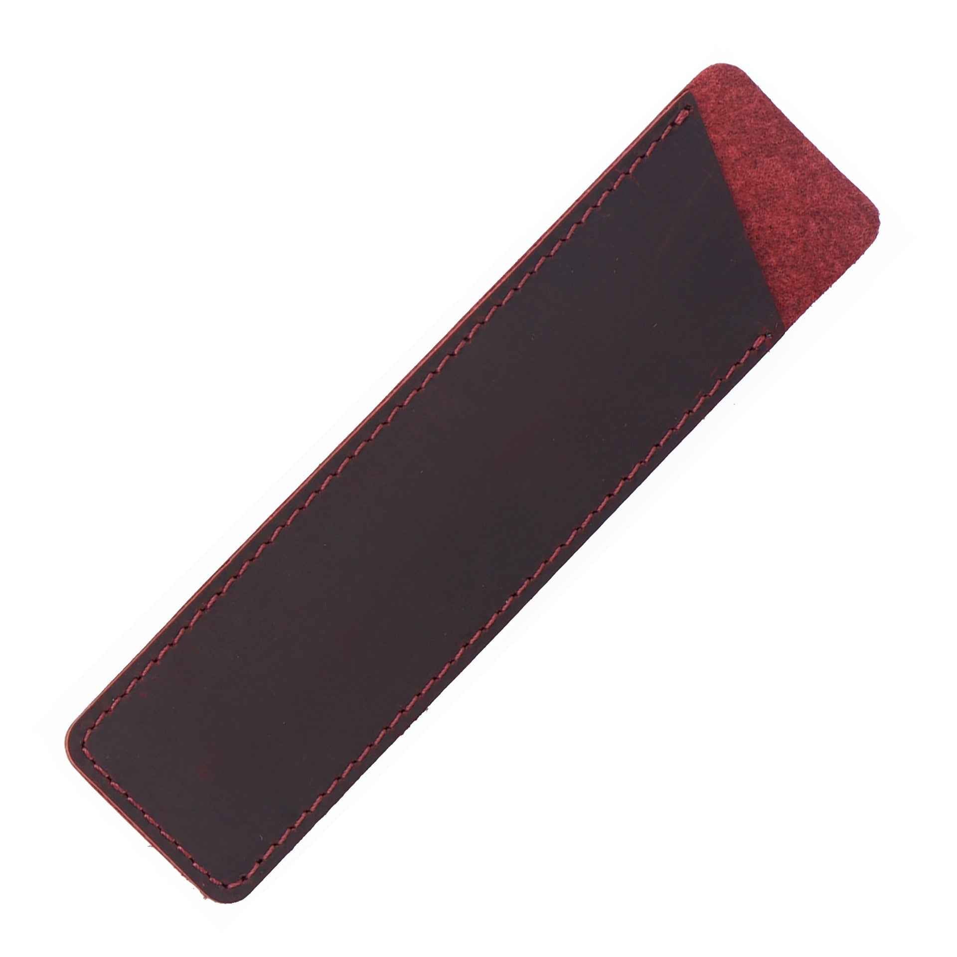 Handmade Leather Fountain Pen Sleeve Protector,2 Pack Red