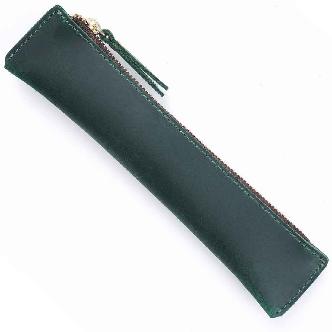 Mini Genuine Leather Fountain Pen Case Sleeve Green