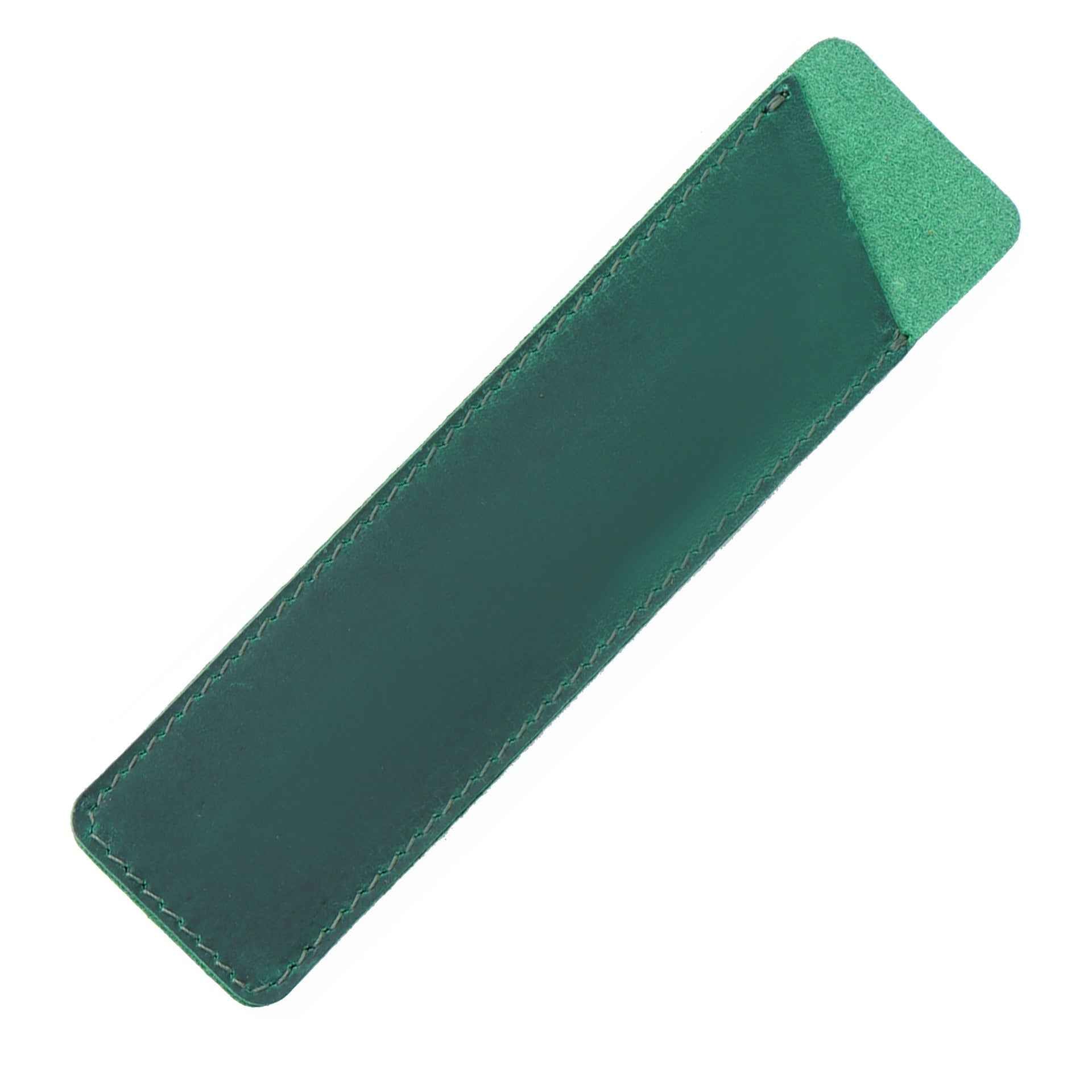Handmade Leather Fountain Pen Sleeve Protector,2 Pack Green