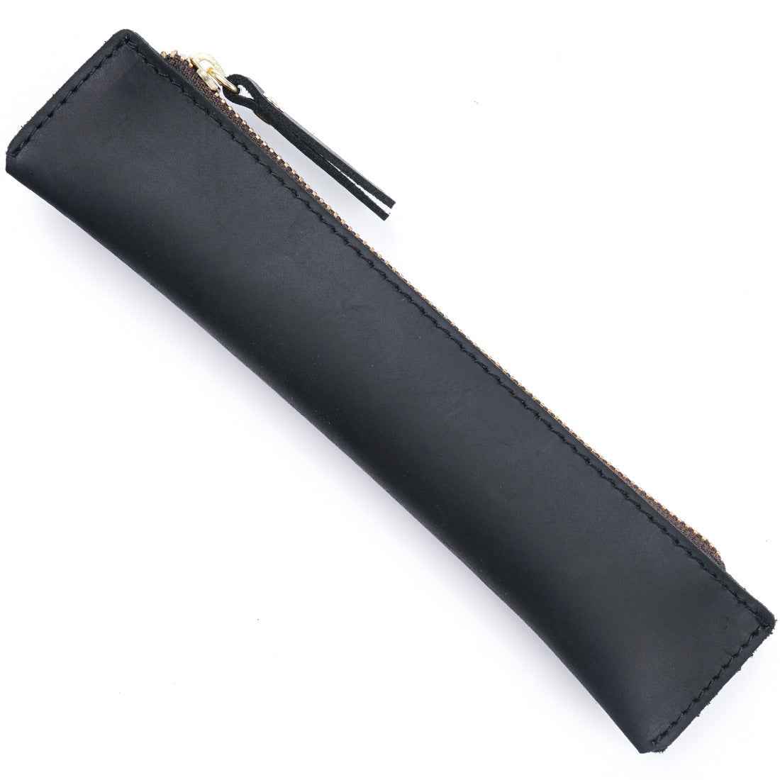 Mini Genuine Leather Fountain Pen Case Sleeve Black