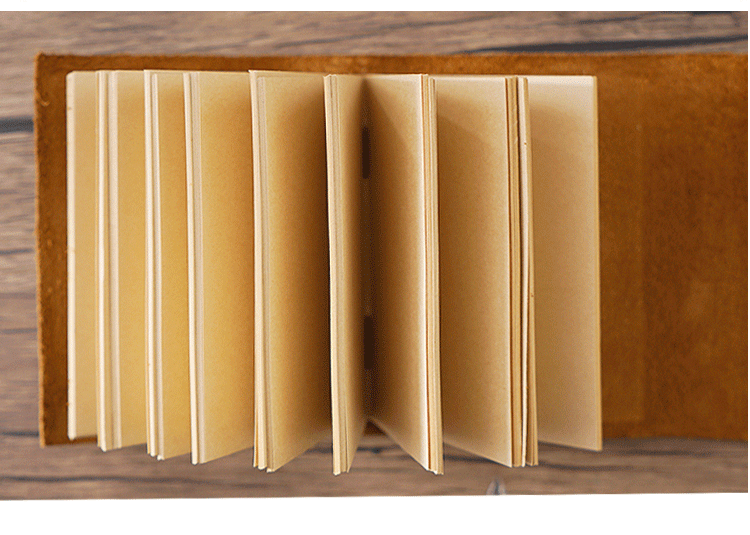 Vintage Full Grain Leather Pocket Journal 320-Page Mini Notebook