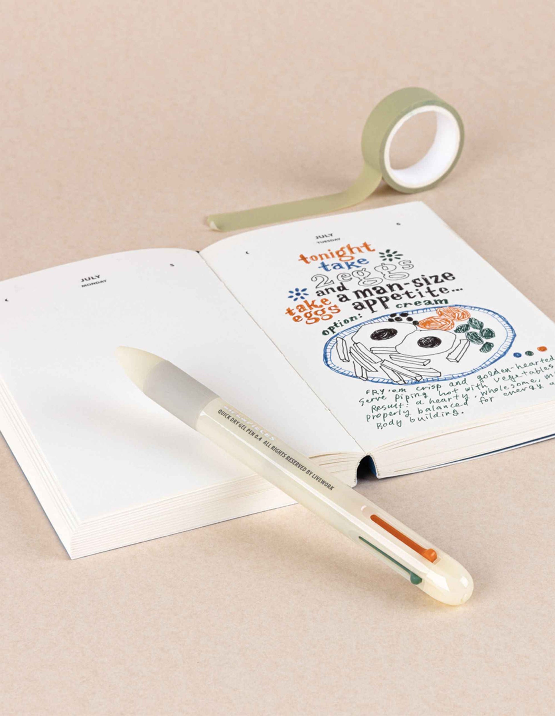 Livework Life&Pieces 4 Color Gel Pen 0.4mm