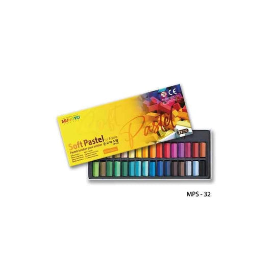 MUNGYO Standard Square Soft Pastels for Artists 24/32/48/64 Colors 32 Color