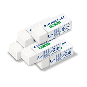 Staedtler 525 B20 PVC Free White Block Erasers,5 Pack