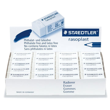 Staedtler 526 B40 Rasoplast High Polymer White Eraser, Pack of 40