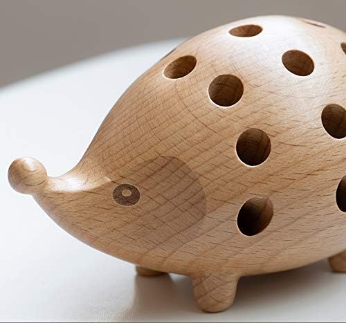 Hedgehog Wooden Pen Cup Pencil Holder