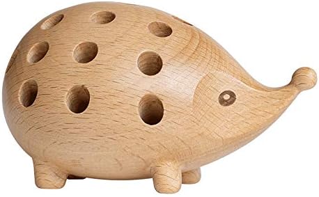 Hedgehog Wooden Pen Cup Pencil Holder