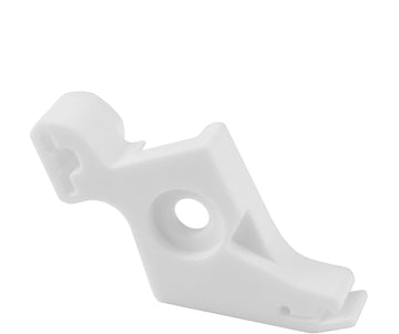 2PCS low shank snap-on presser foot adaptor with round hole, white plastic
