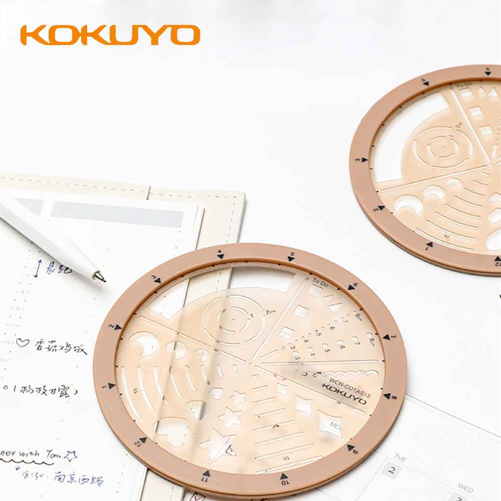Template Ruler In A Circular Kokuyo Circular Rotating Template Ruler 100mm Circle Stencil