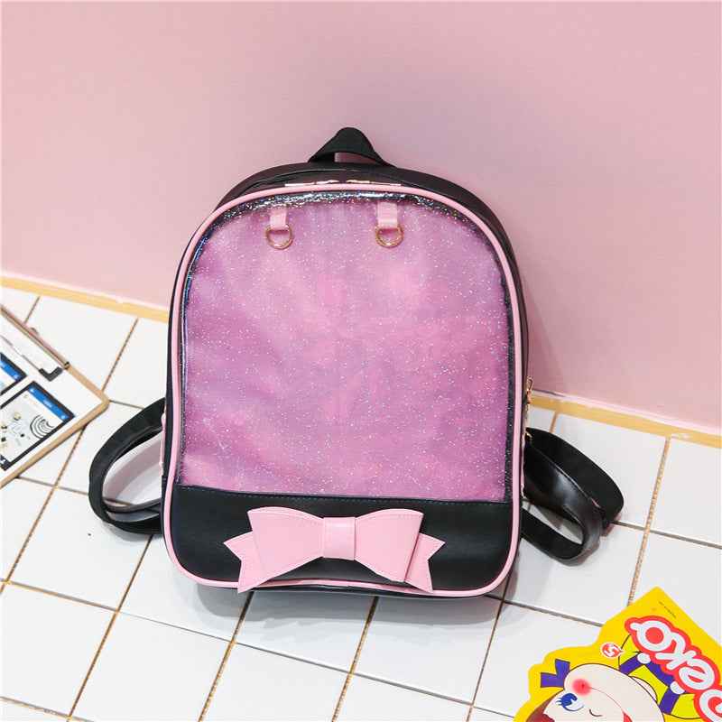 Bowknot Candy Color Ita Bag Pins Display Backpack