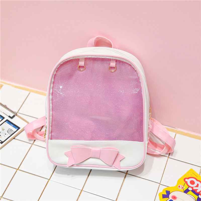 Bowknot Candy Color Ita Bag Pins Display Backpack