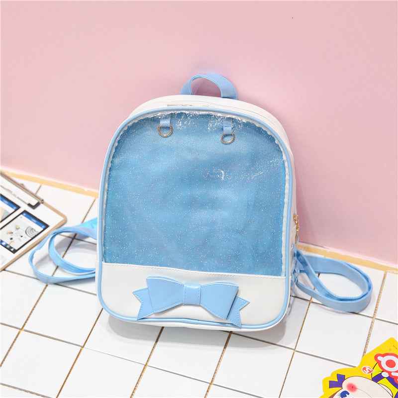 Bowknot Candy Color Ita Bag Pins Display Backpack