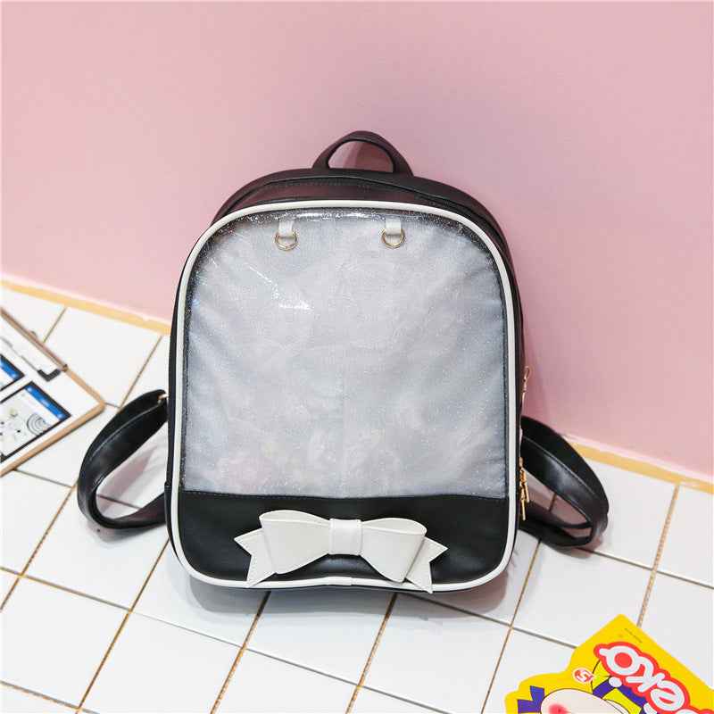 Bowknot Candy Color Ita Bag Pins Display Backpack