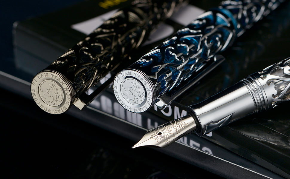 Hongdian D1 Piston Fountain Pen Hollow Skeleton Resin Pen
