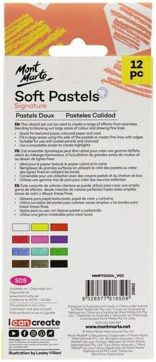 Mont Marte Soft Pastels Signature 12 Colours