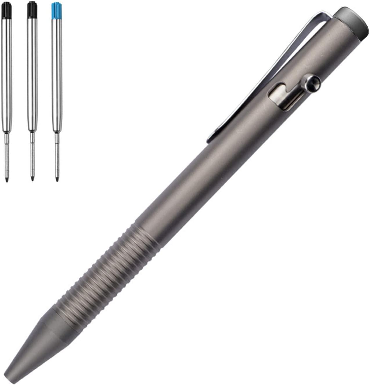 Titanium Alloy Bolt Action Pen Clip EDC Pocket Tactical Ballpoint Pen