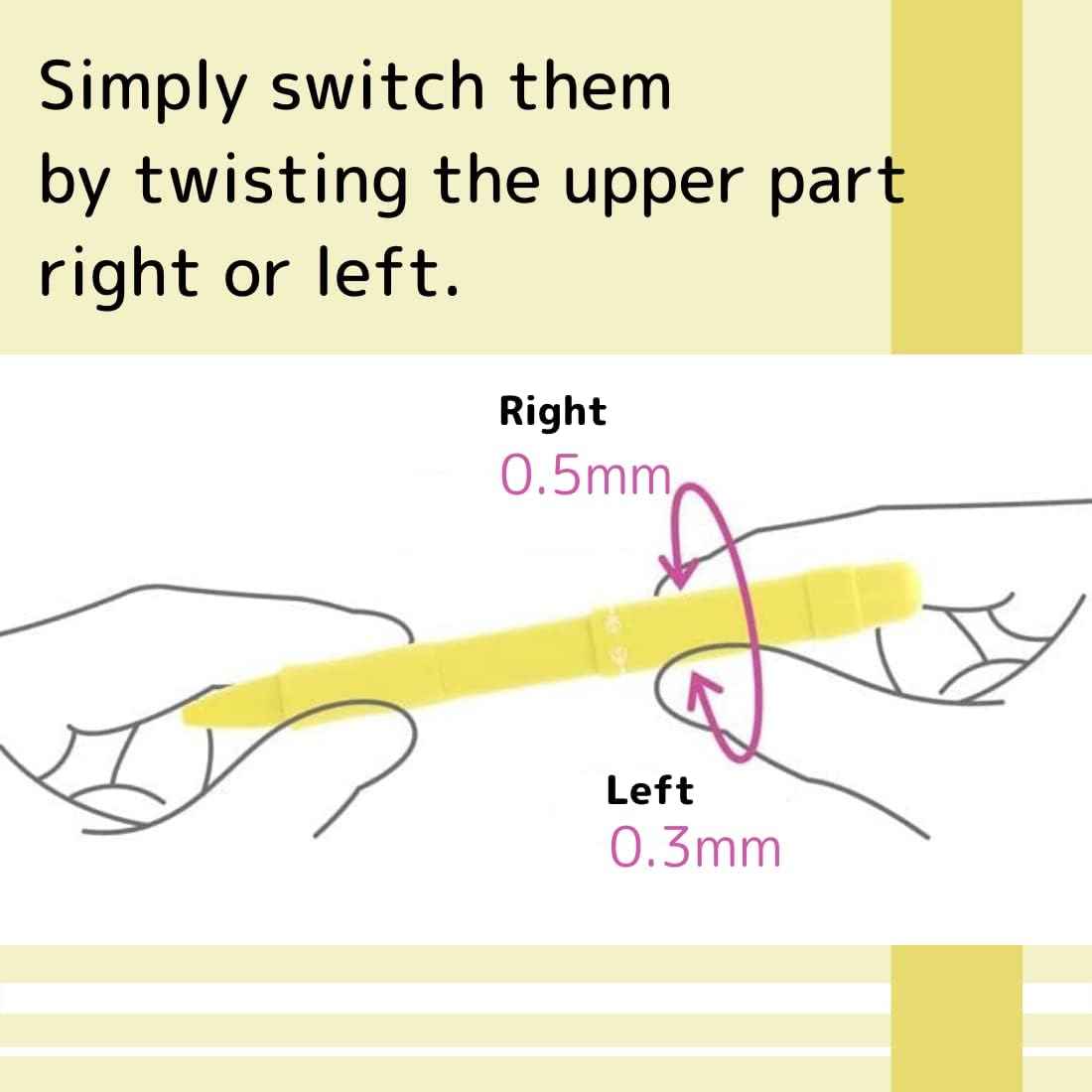 SUN-STAR Nicolo 2in1 Mechanical Pencil,0.5mm&0.3mm with Eraser