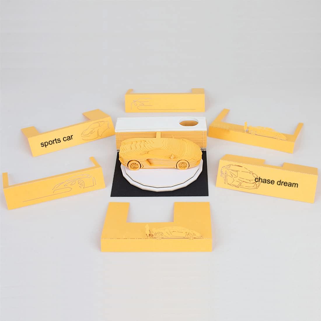 Sports Car 3D Memo Pad Notepads with Pen Holder