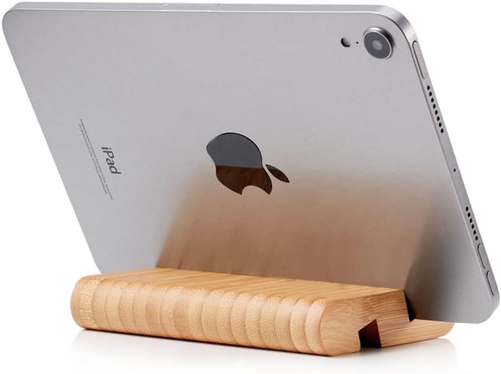 Bamboo Cell Phone Stand Wooden Tablet Stand for Desktop