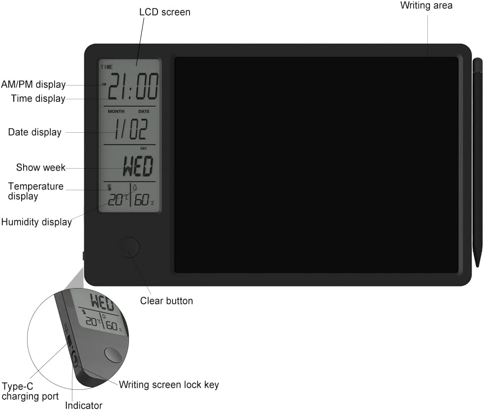 Desktop Electronic Calendar Handwriting Board