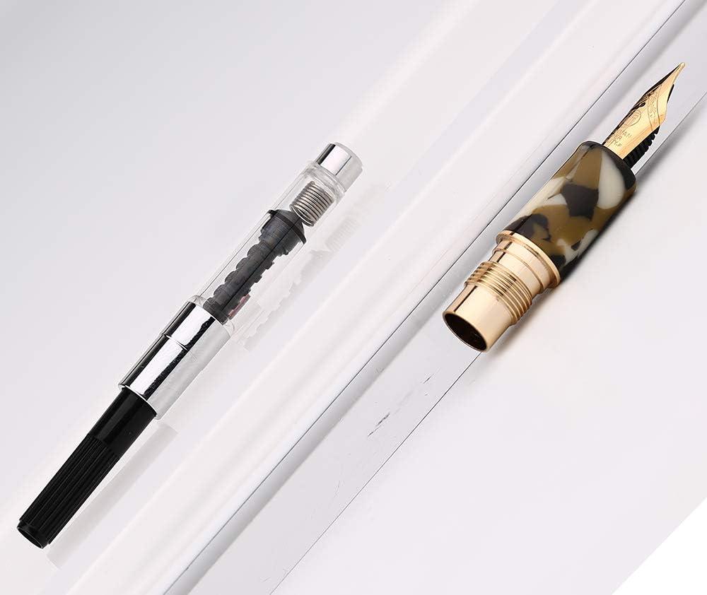 Majohn S3 Fountain Pen Celluloid,Iridium Fine Nib Gold Plated