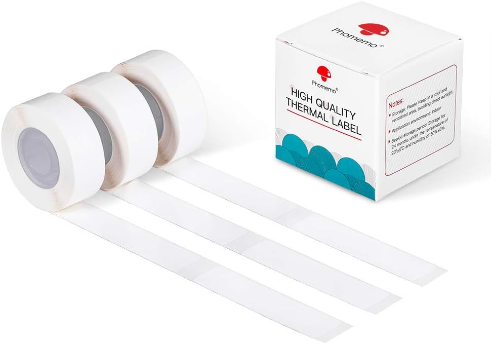 Phomemo D30 Adhesive White Label Paper (14mm X 60mm)